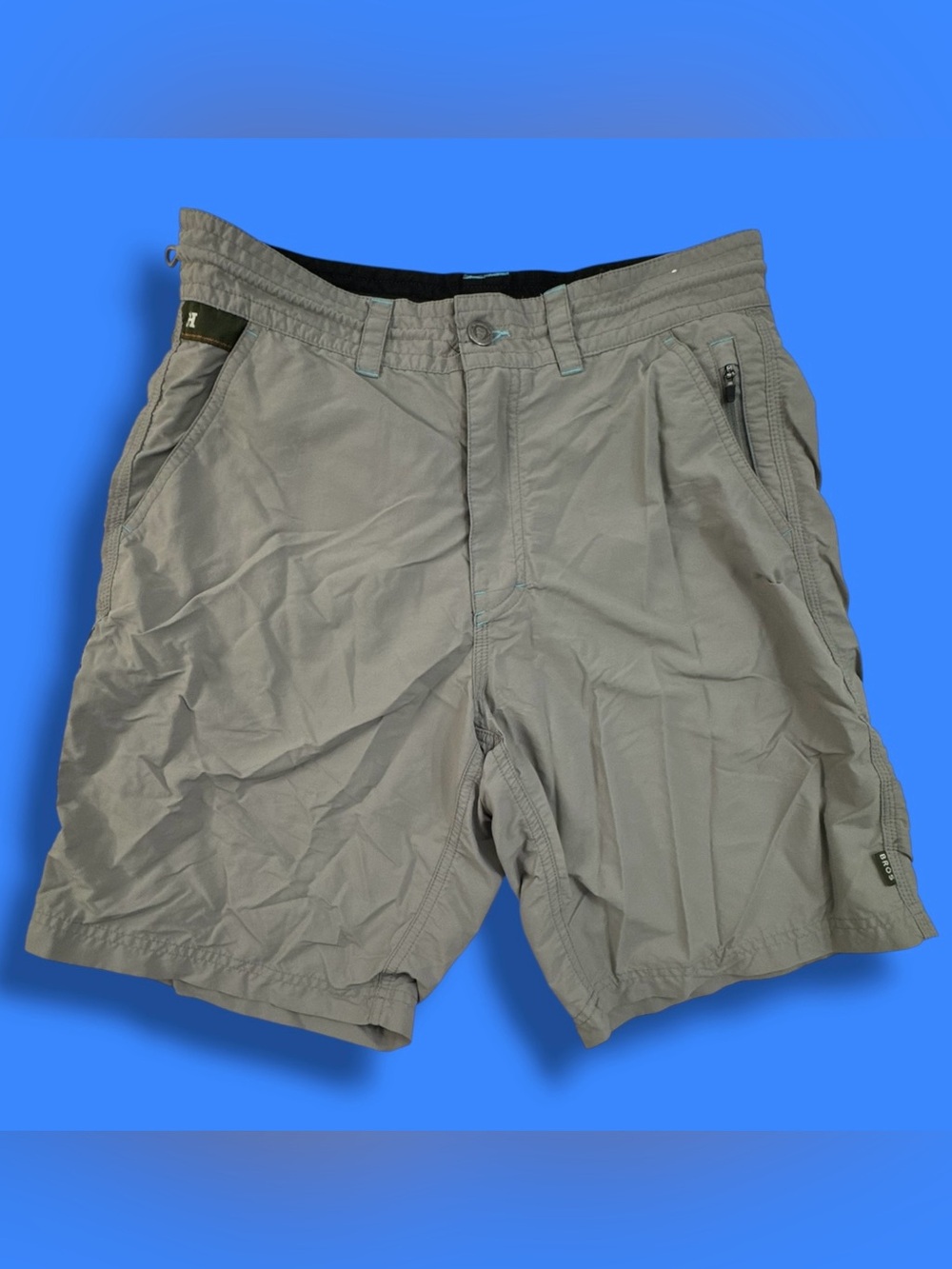 Howler Bros Horizon Hybrid 7" Short Mens 32 Blue Gray Ripstop Nylon Quick Dry